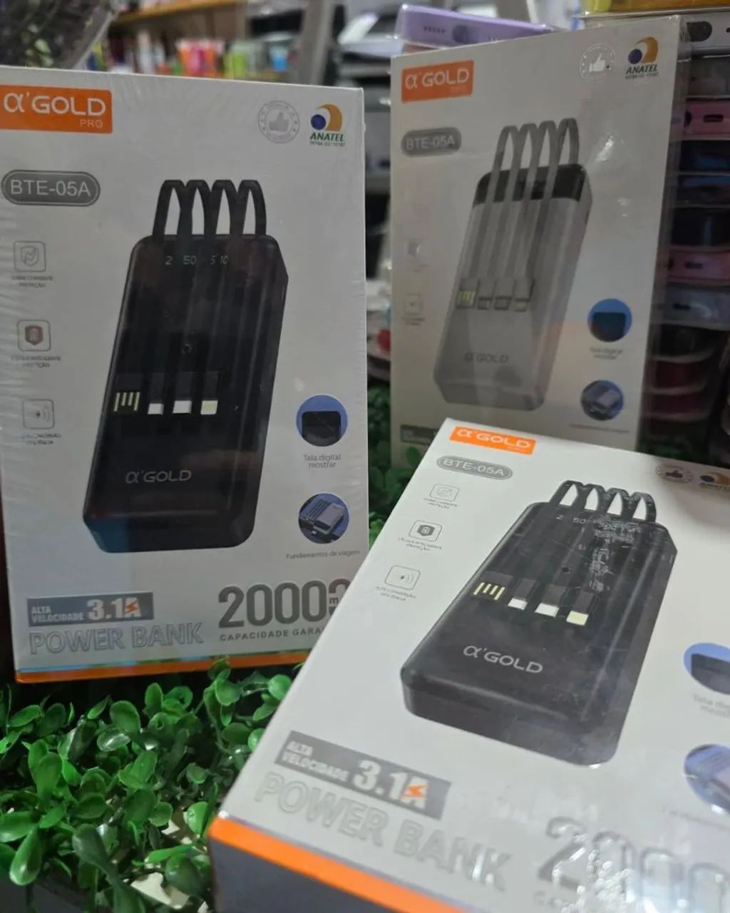 Carregador portátil gold 20000mah e 10000mah novos 