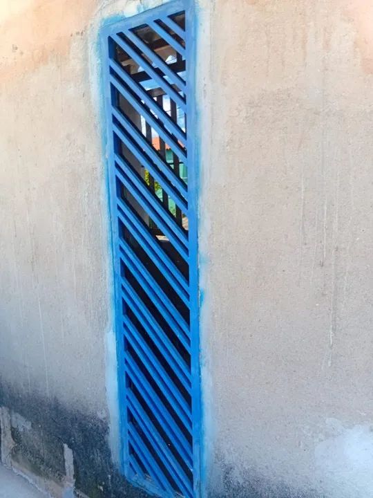 Portão de ferro com grade em diagonal - Foto 2