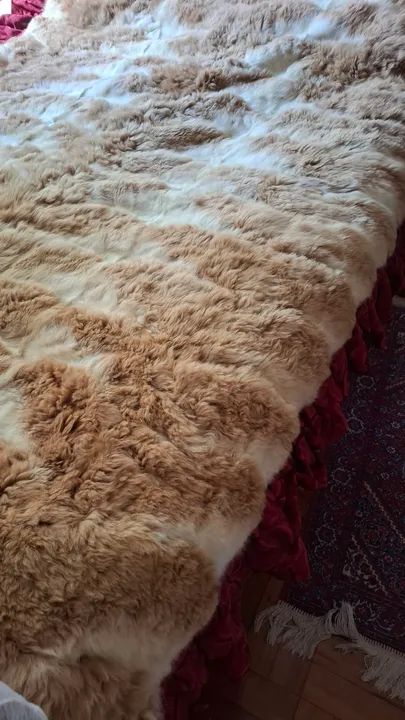 Colcha de pelo de coelho verdadeira  - Foto 2