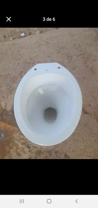 Vaso sanitario sinples branco  - Foto 4