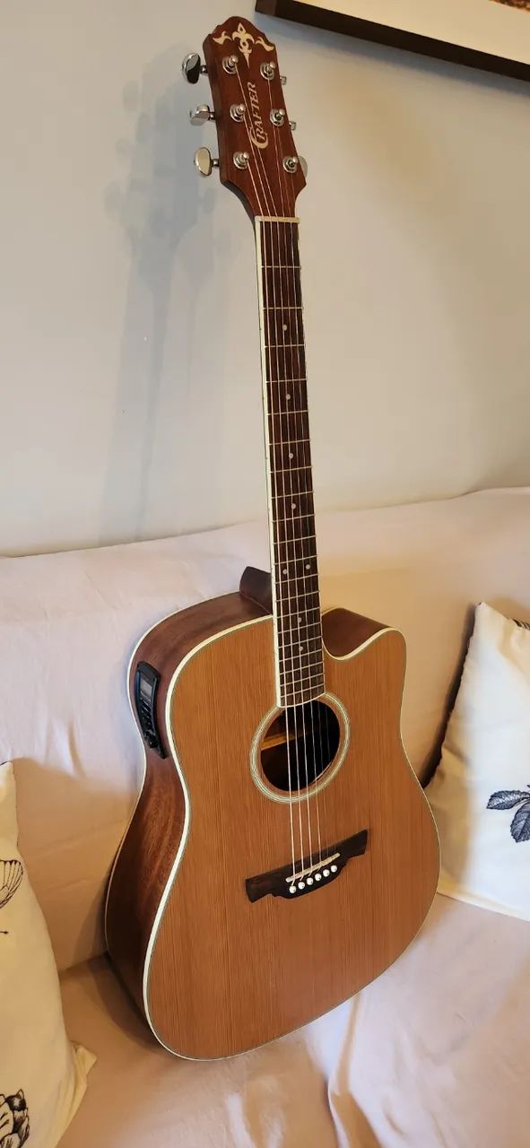 Violão Crafter Aço Folk Cutaway De-7/n Equalizador Plataform - Foto 2