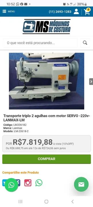 Máquina de Costura Industrial Usada - Foto 3