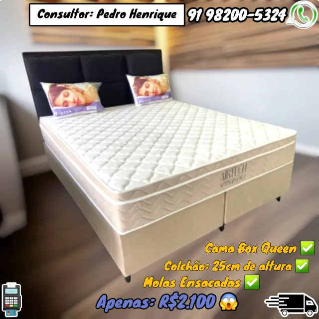Promoçãop | Cama Box Queen - Molas ensacadas
