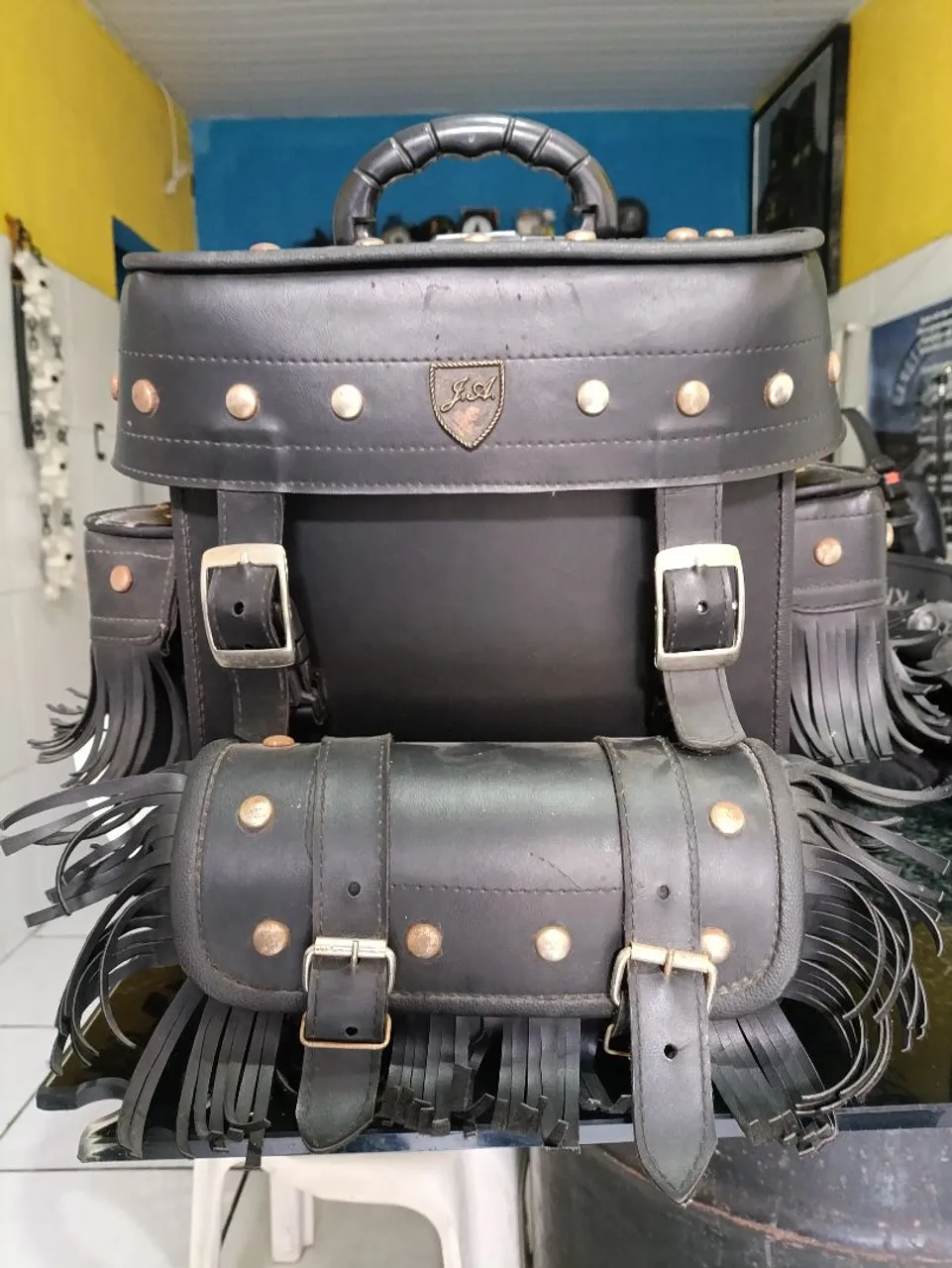 Bolsa/alforge para Motocicleta com Franjas