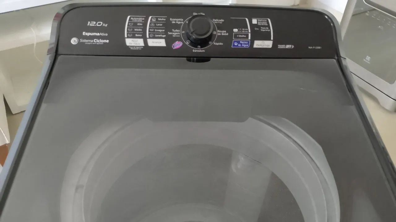 Máquina de lavar roupas 12k Marca Panasonic Material Inox - Foto 3