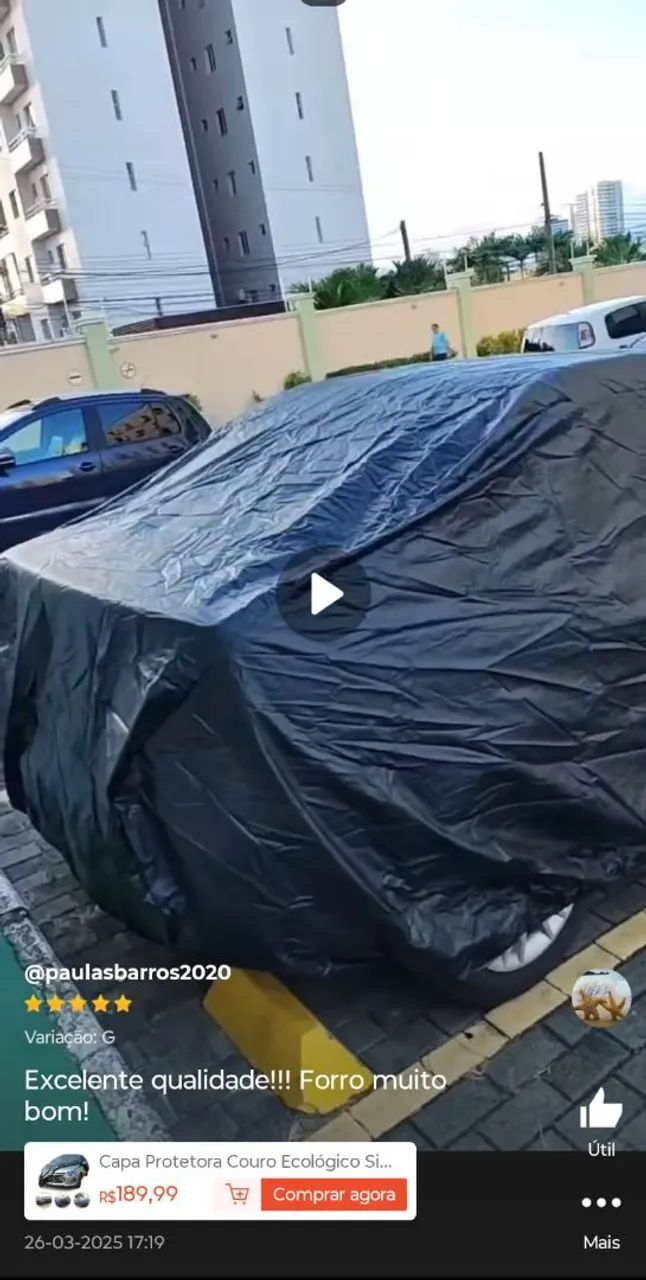 Capa Protetora Couro Ecológico forrada para Carros  - Foto 2