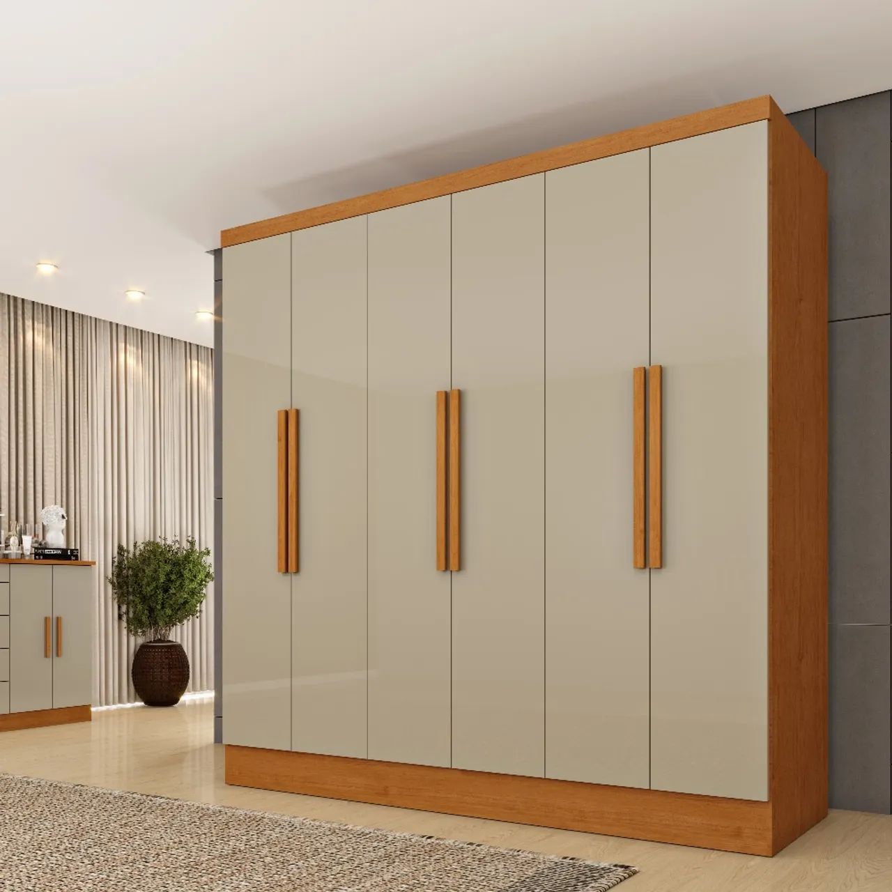 Guarda roupa casal 6 portas 
