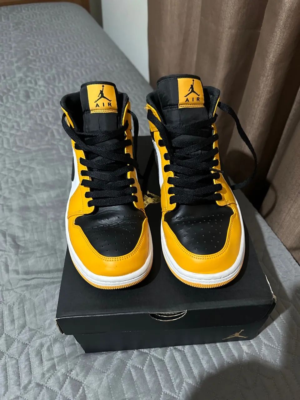 Tênis Nike Jordan Amarelo E Preto Tênis Air Jordan 14 Retro