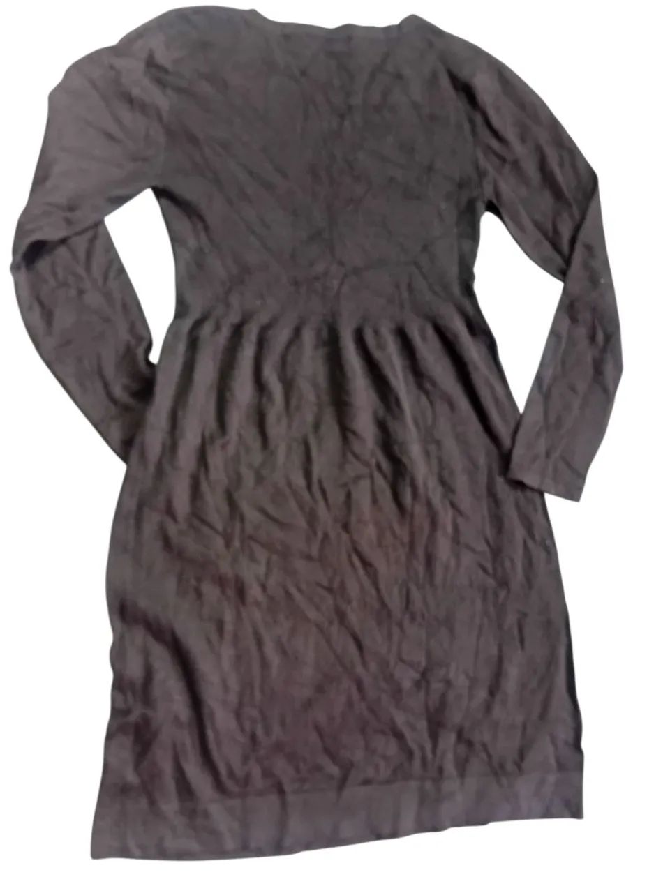 Vestido Marrom Manga Longa - Foto 2