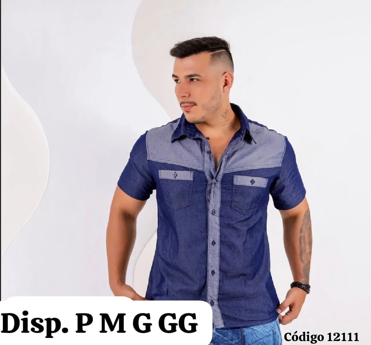 Camisa jeans Masculina