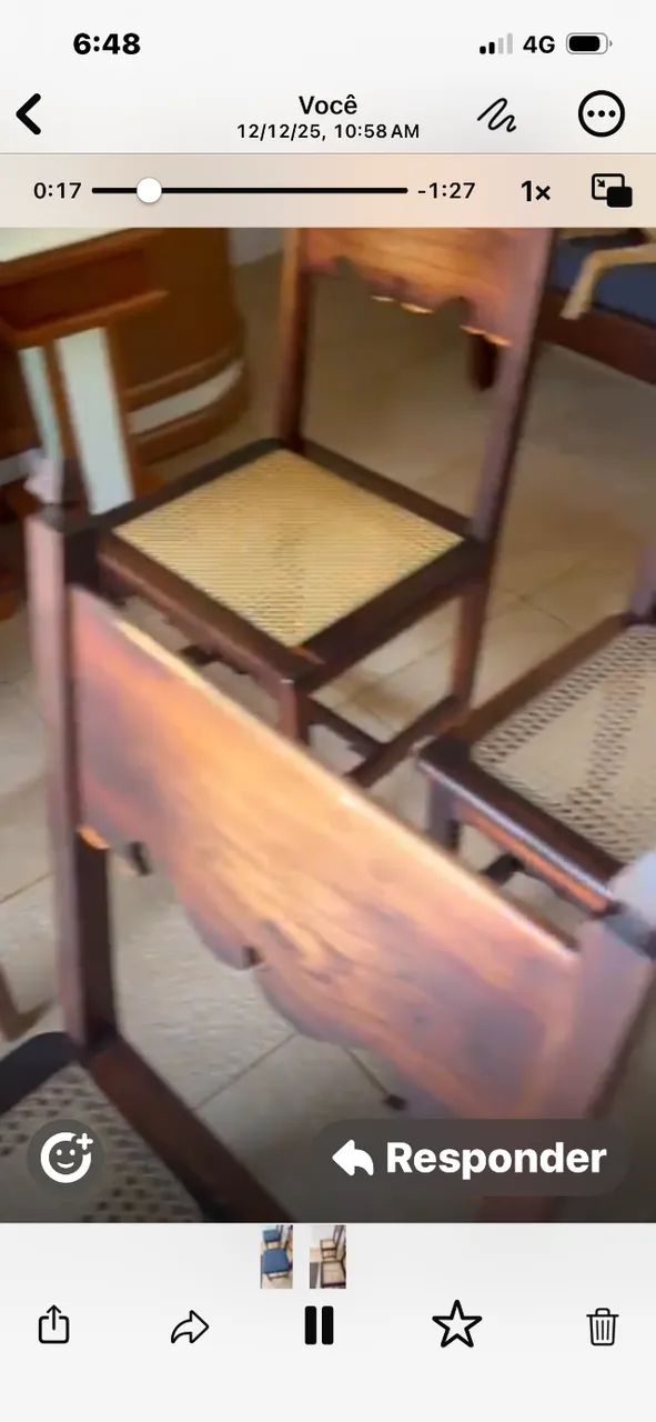  6 Cadeiras de jacarandá em ótimo  estsdo - Foto 4