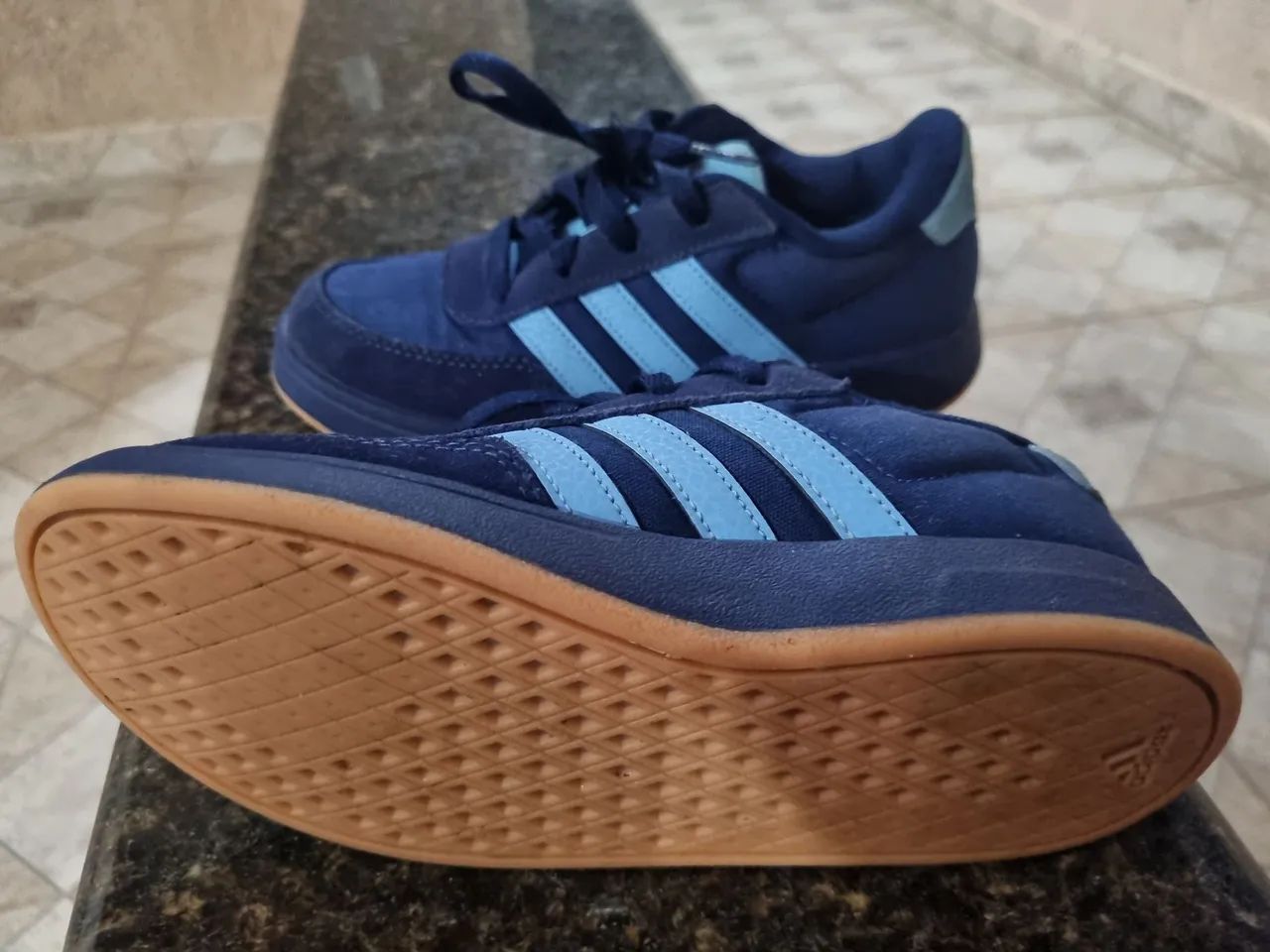 Tênis Adidas Infantil - Azul - Foto 3