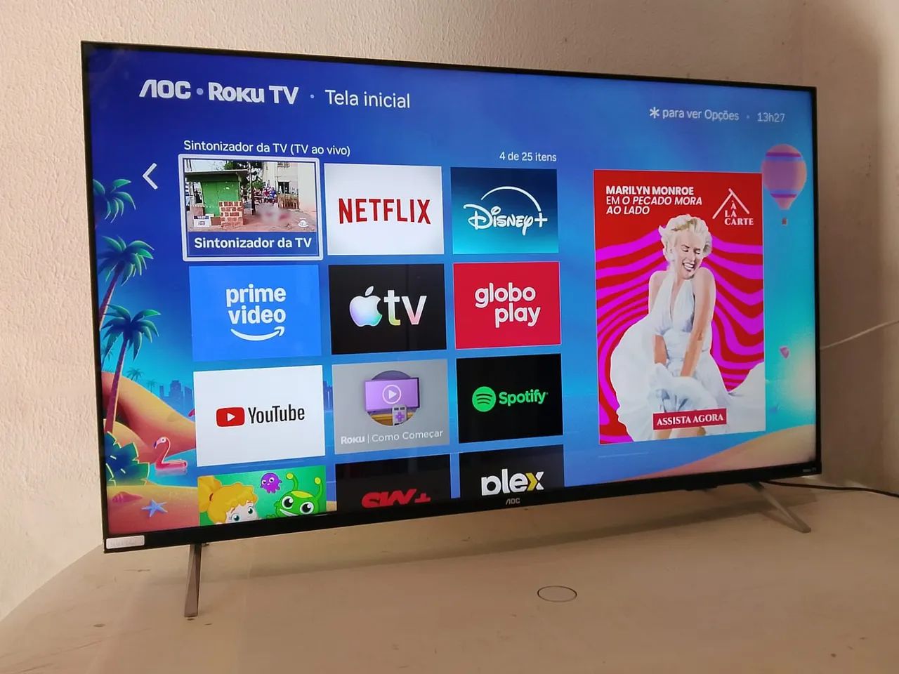 Smart Aoc Roku Tv Telão 50 Polegadas 4K - Foto 3