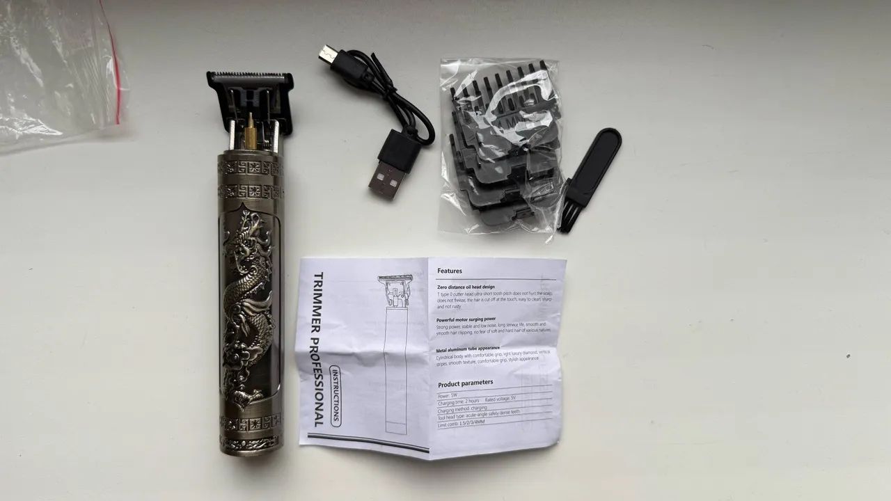 Máquina De Cortar Cabelo e Barbear, Aparador Vintage T9 Nova - Foto 3