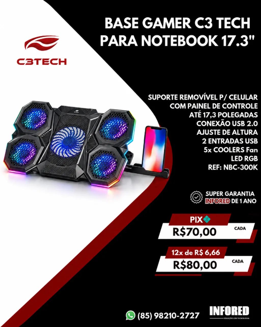 Bases para Notebook C3Tech - Foto 2