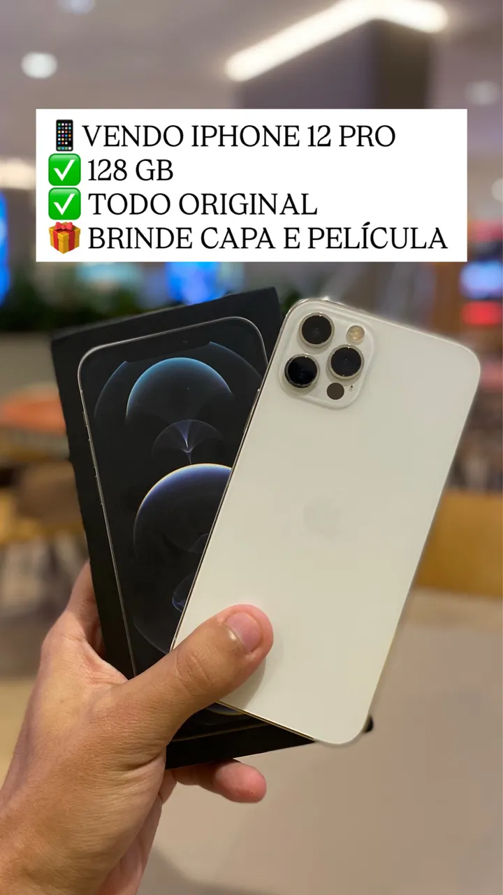 iPhone 12 Pro Max 128GB ? Com Caixa ? Face ID OK - Celulares e