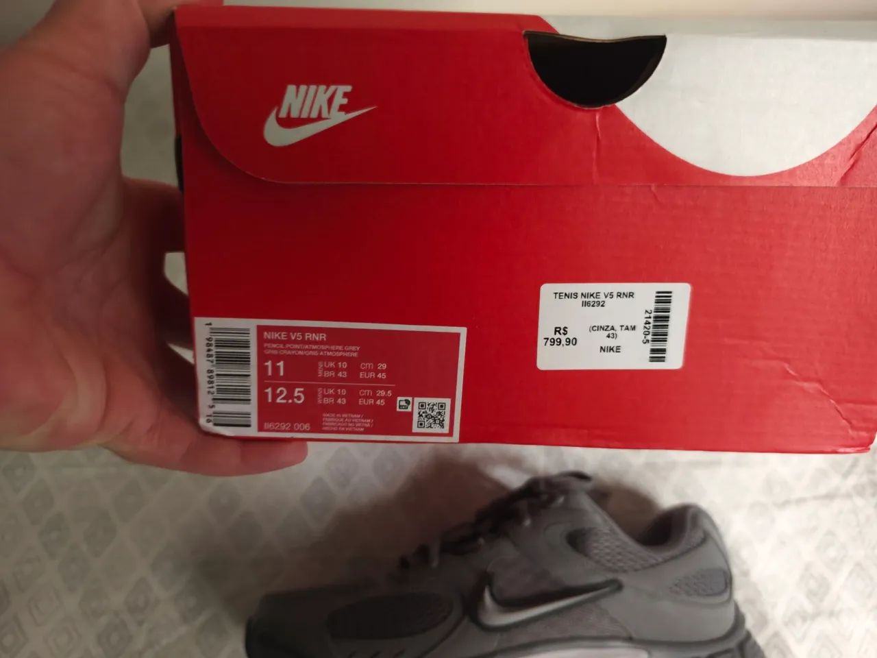 Tênis Nike v5 chumbo - Foto 3