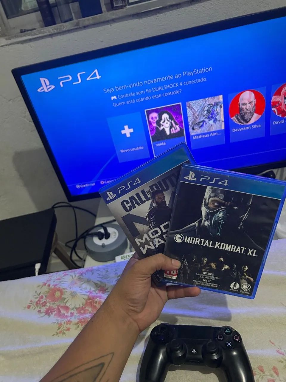 PS4 1tera de memória em ótimo estado com jogos  - Foto 2