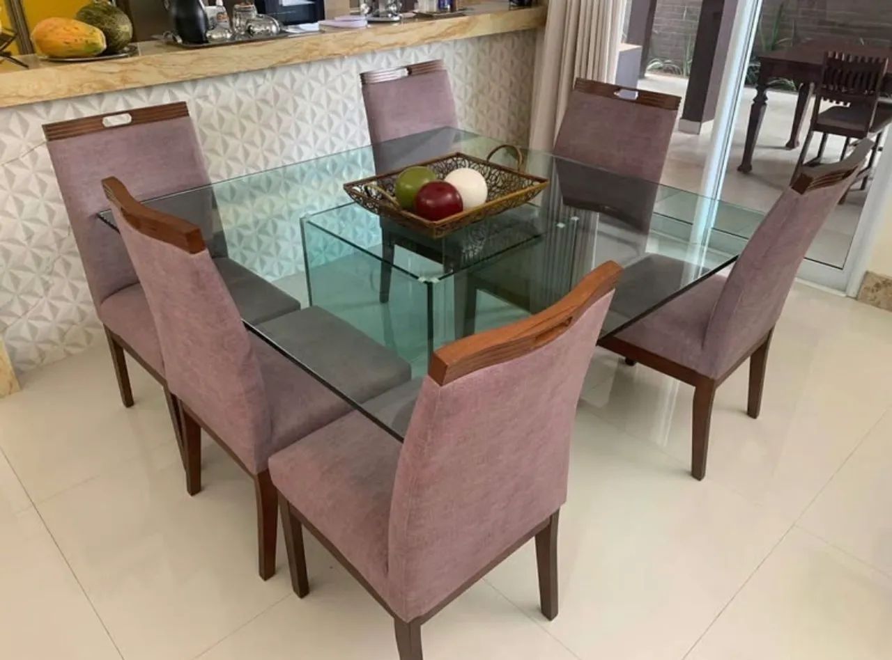 Mesa de vidro com cadeiras  - Foto 2