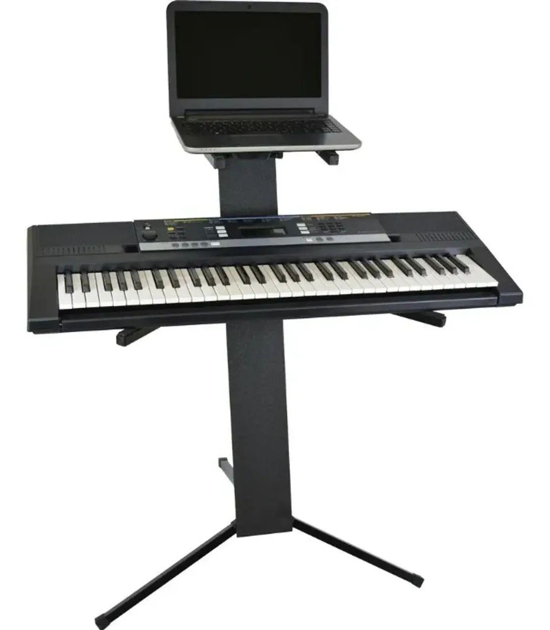 Estante teclado piano digital duplo notebook Ask PMD3 cor preto - Foto 2