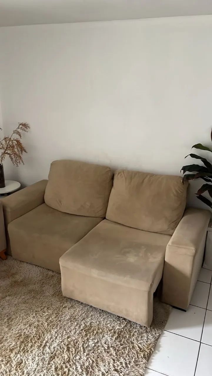 Sofá Retrátil e Duas Poltronas 