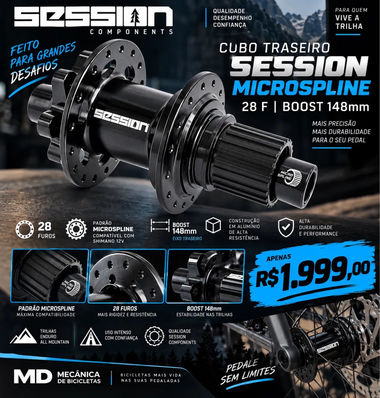 Cubo Session Micro Spline 28f 148mm