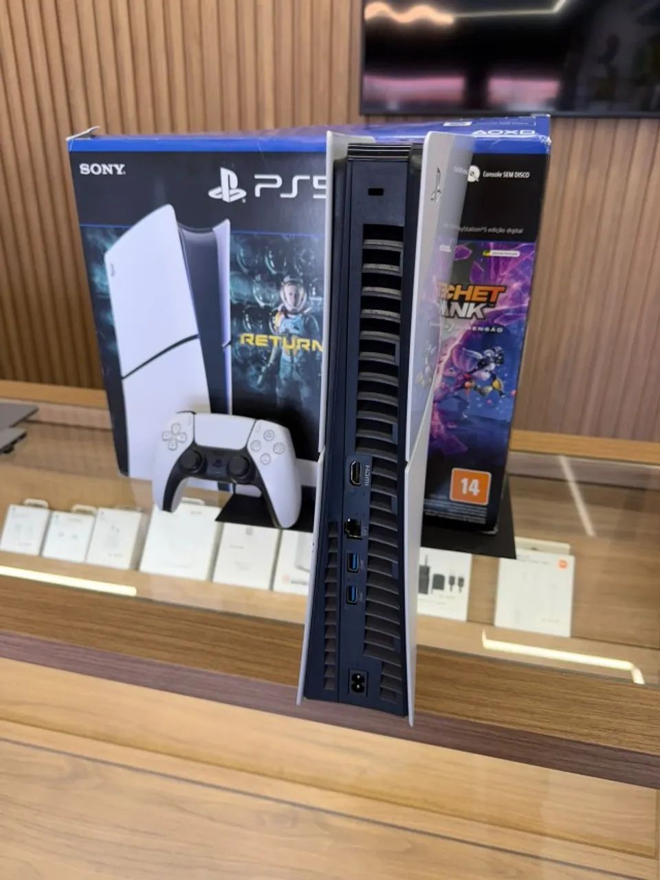 Ps5 Slim Digital 1tb + caixa e controle (Anápolis) - Foto 3