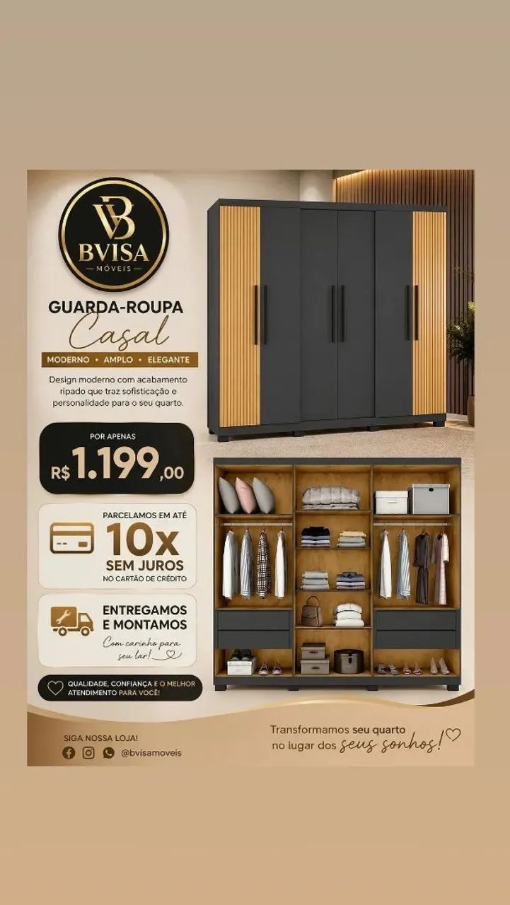 Guarda roupa de casal 