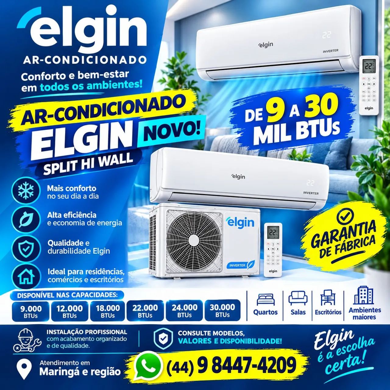 Ar Condicionado Elgin Novo