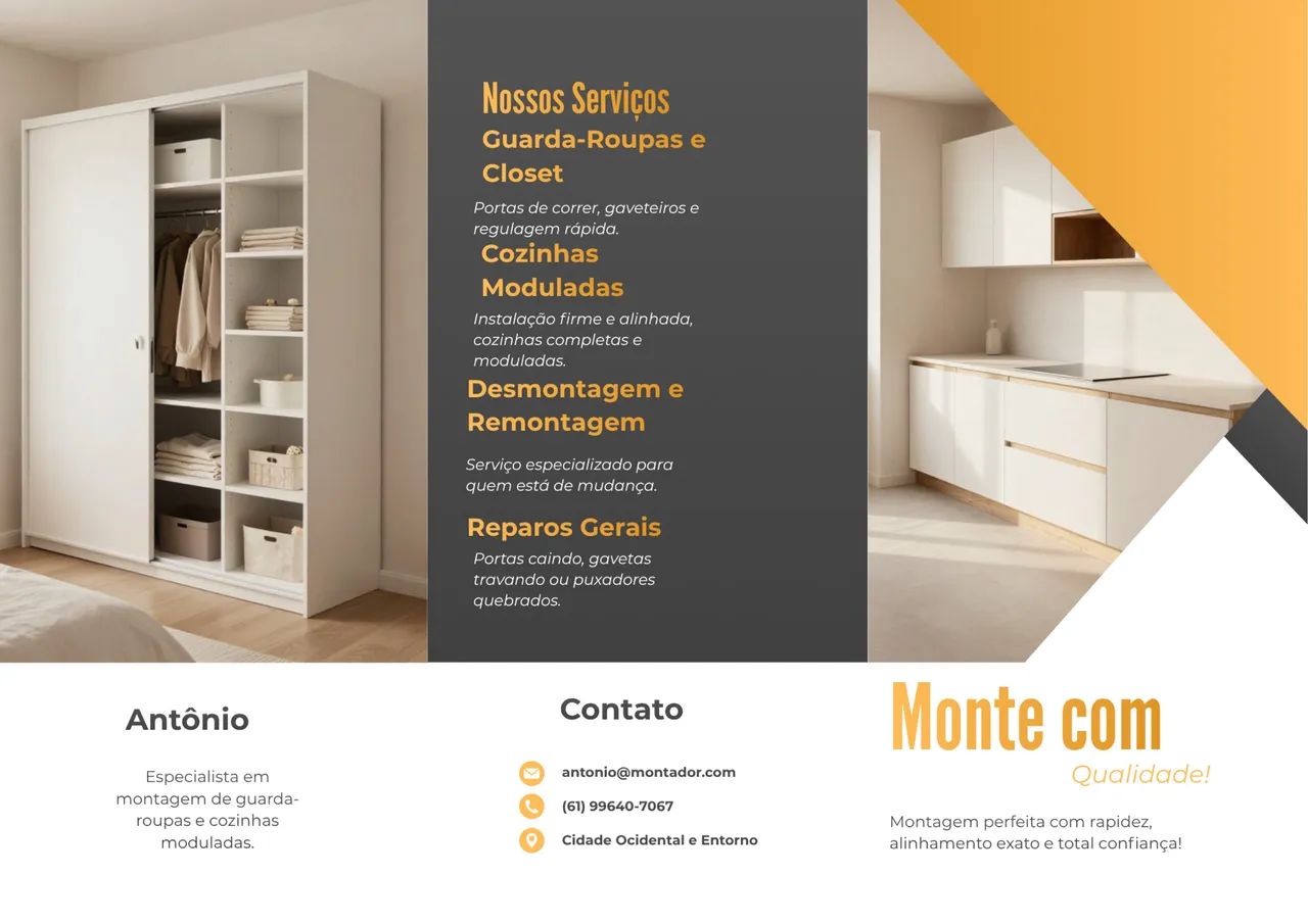 Montador de Móveis em cidade ocidental e entorno