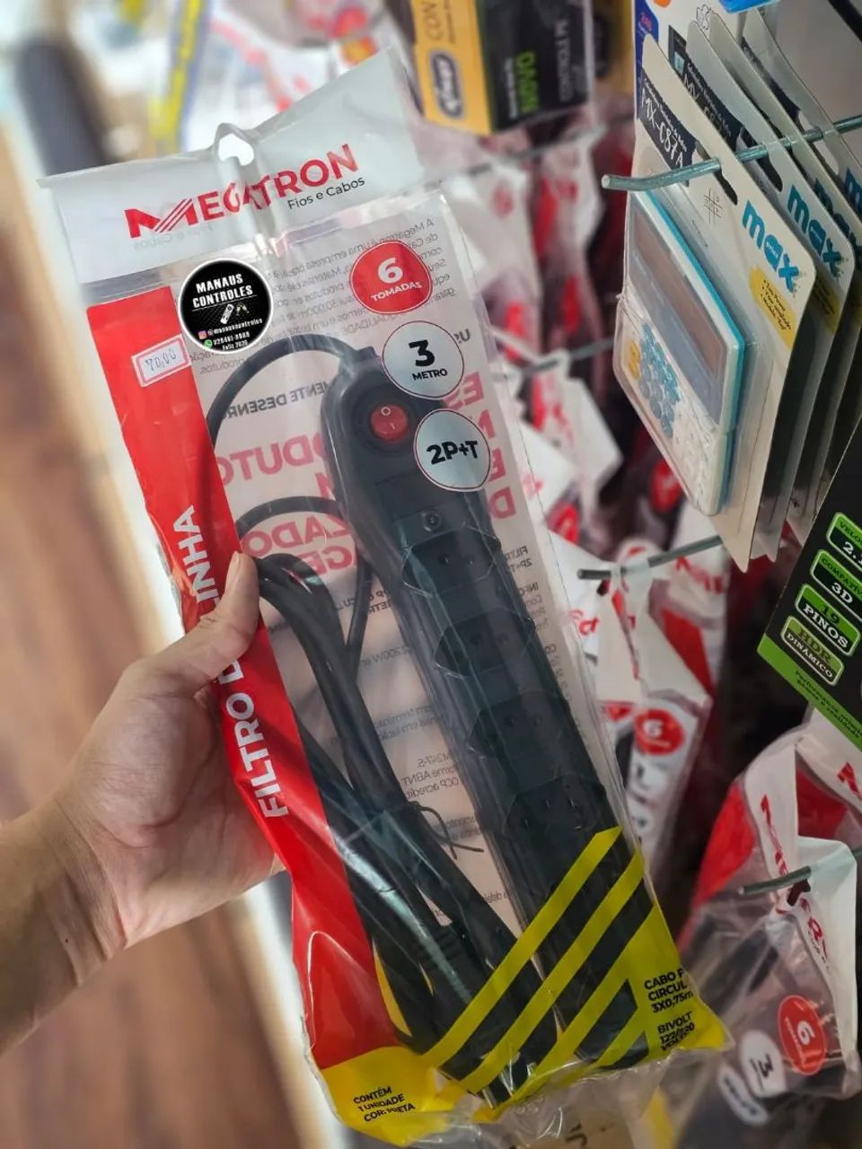 Filtro de linha 6 tomadas 