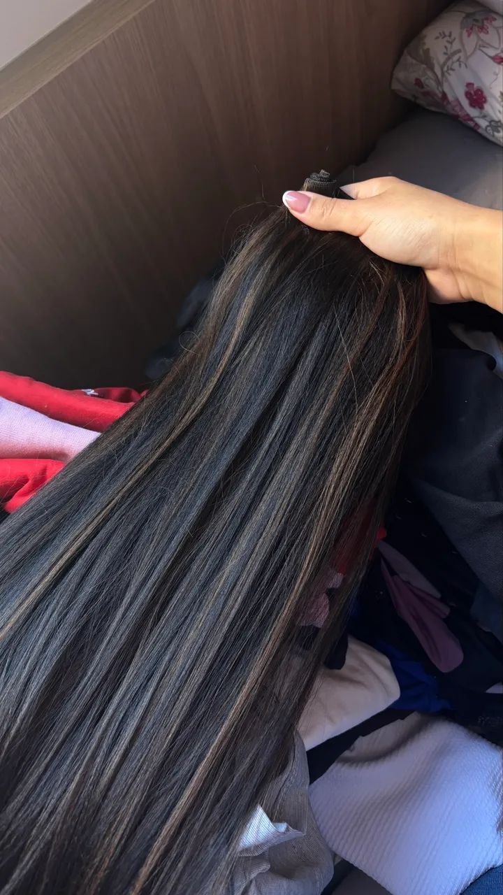 Mega hair moreno iluminado