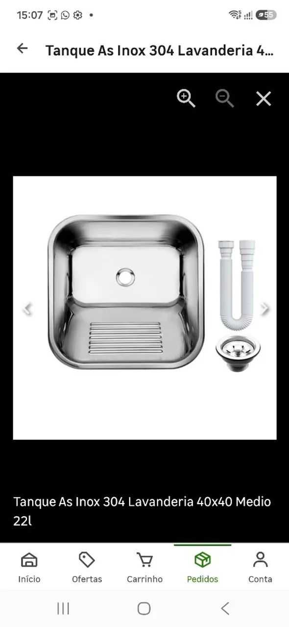 TANQUE EMBUTIR INOX 