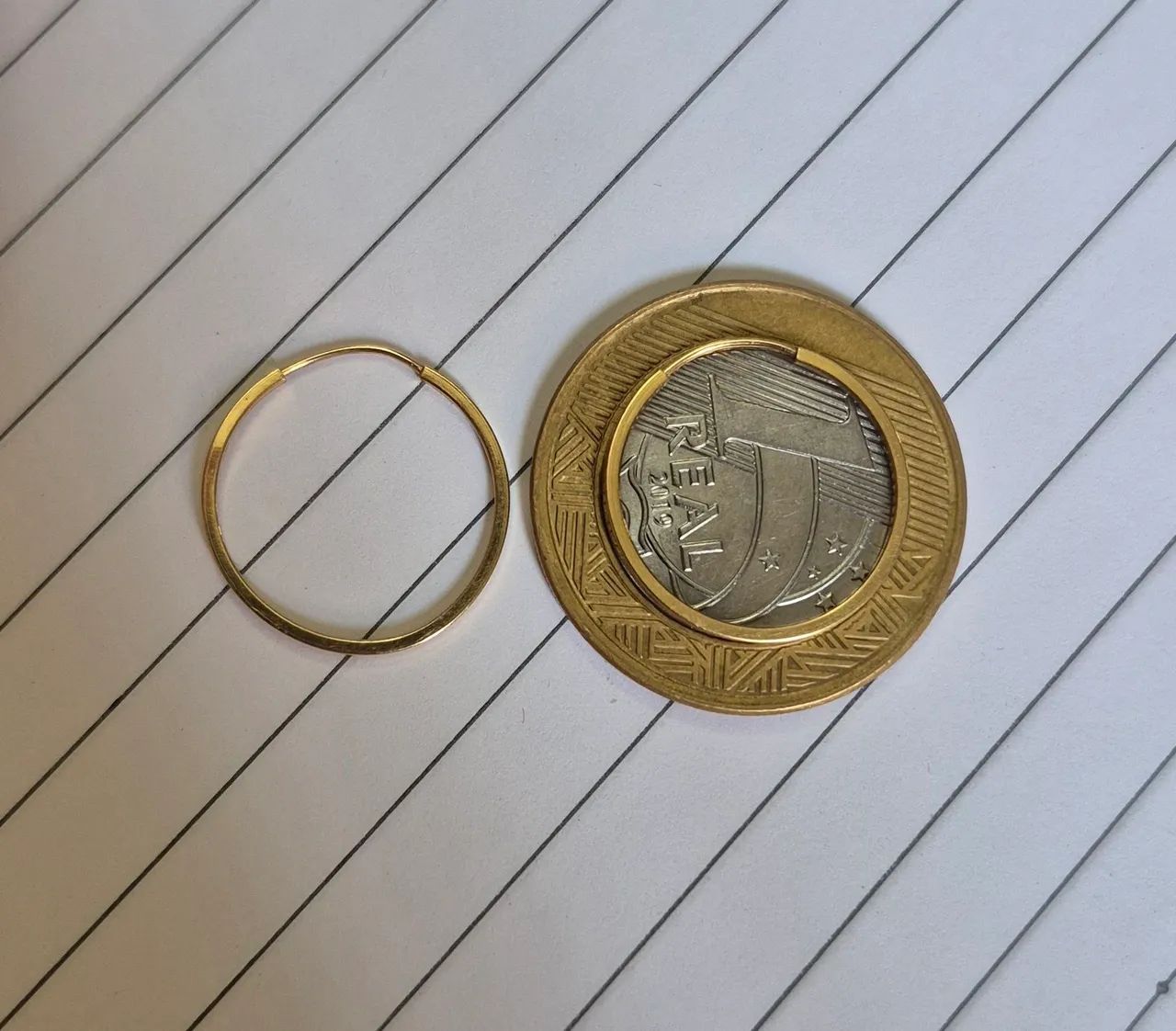 Argola ouro 18k - Foto 2