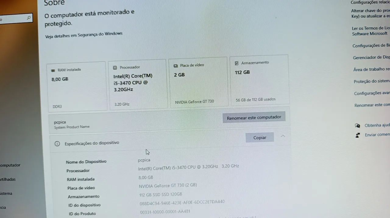 Placa mãe Asus p8h61-mlx, com processador core i5, 8gb de ram, placa de vídeo nvidea 2gb - Foto 2