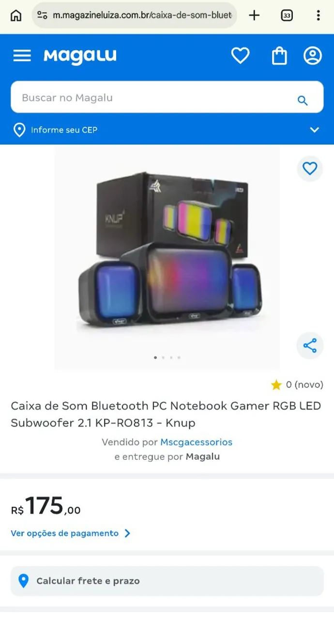 Caixa de som Bluetooth Pc 2.1 com 3 RGB USB  - Foto 3