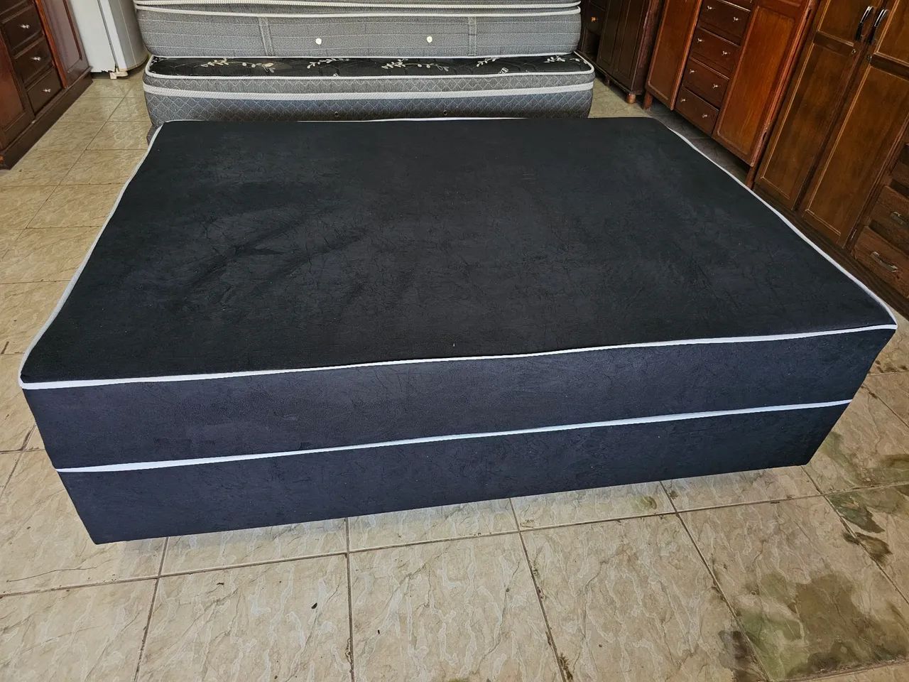 Cama casal unibox nova de espuma - Foto 4