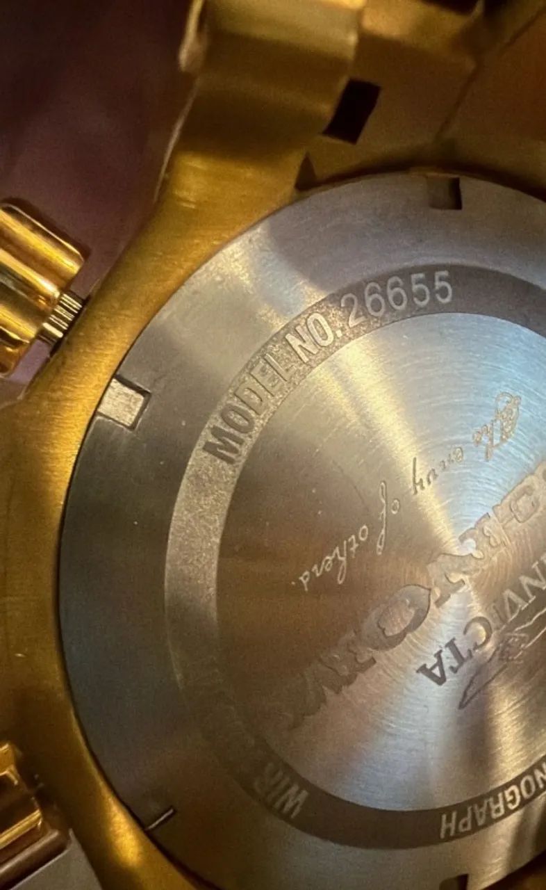 relógio invicta model 26655 dourado - Foto 4