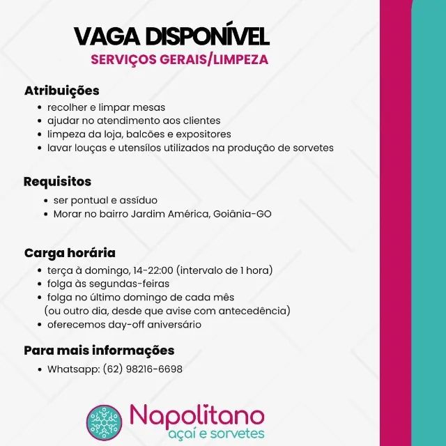 auxiliar de serviços gerais