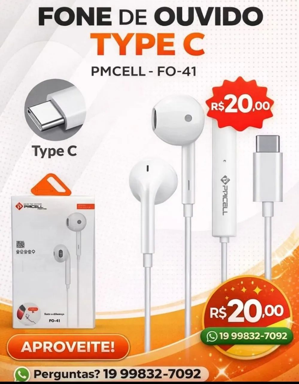 Fone de ouvido pmcell