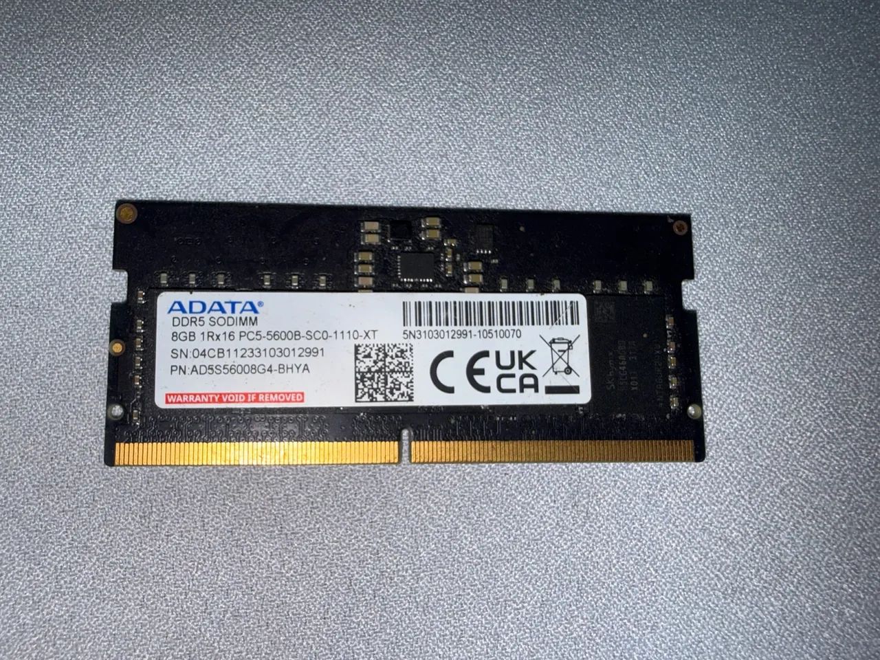 Memoria DDR5 Adata 8GB Notebook 5600mhz