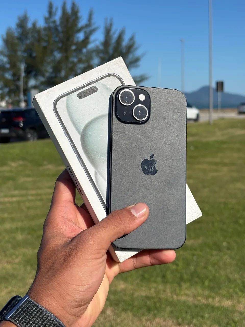 iPhone 15 128GB Preto | 86% Bateria | Chip físico - Celulares e