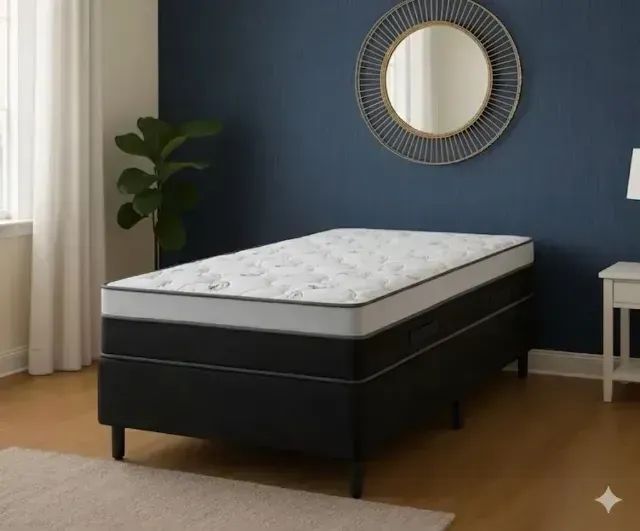 PROMOÇÃO  Base com Colchão Solteiro de Molas Ensacadas Prime