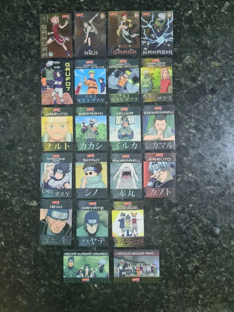 Kit com 21 Cards Naruto Panini Ninja Ranks (2007) Usado - Foto 2