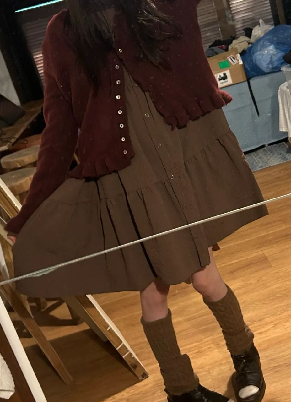 Vestido cute, kawaii marrom - Foto 3