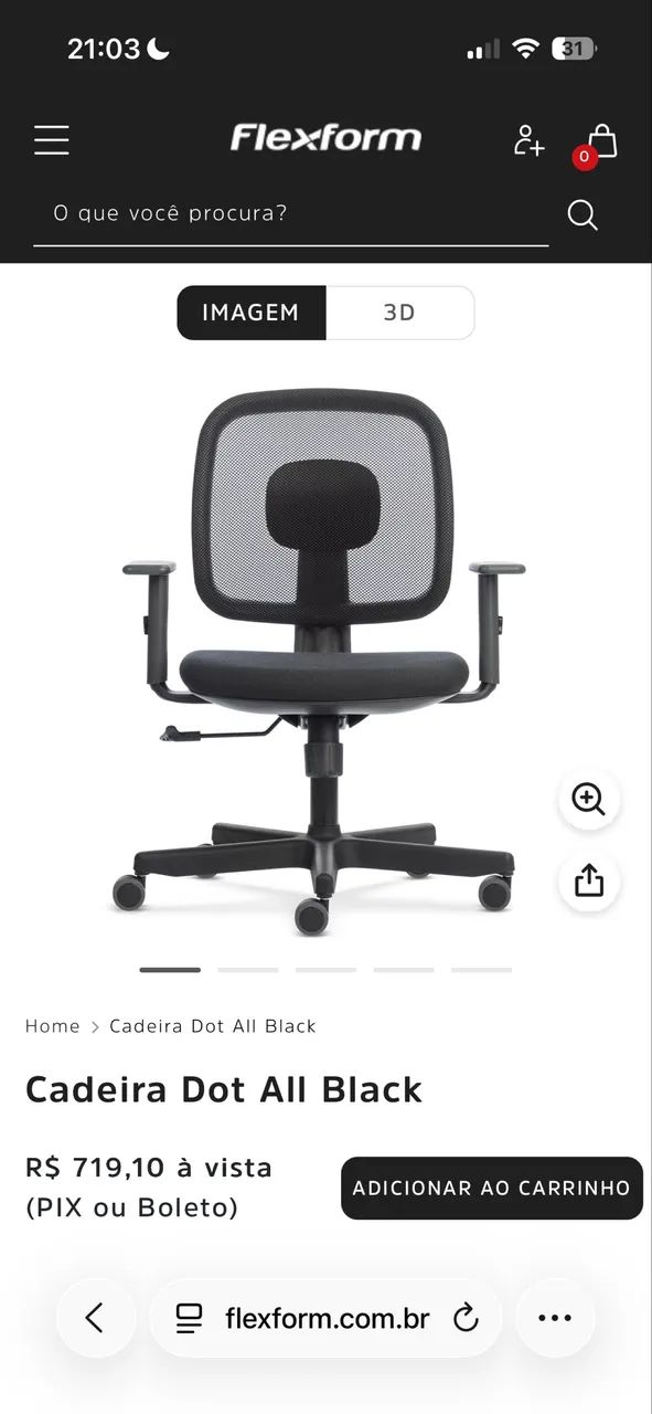 Cadeira Dot All Black flexform - Foto 2