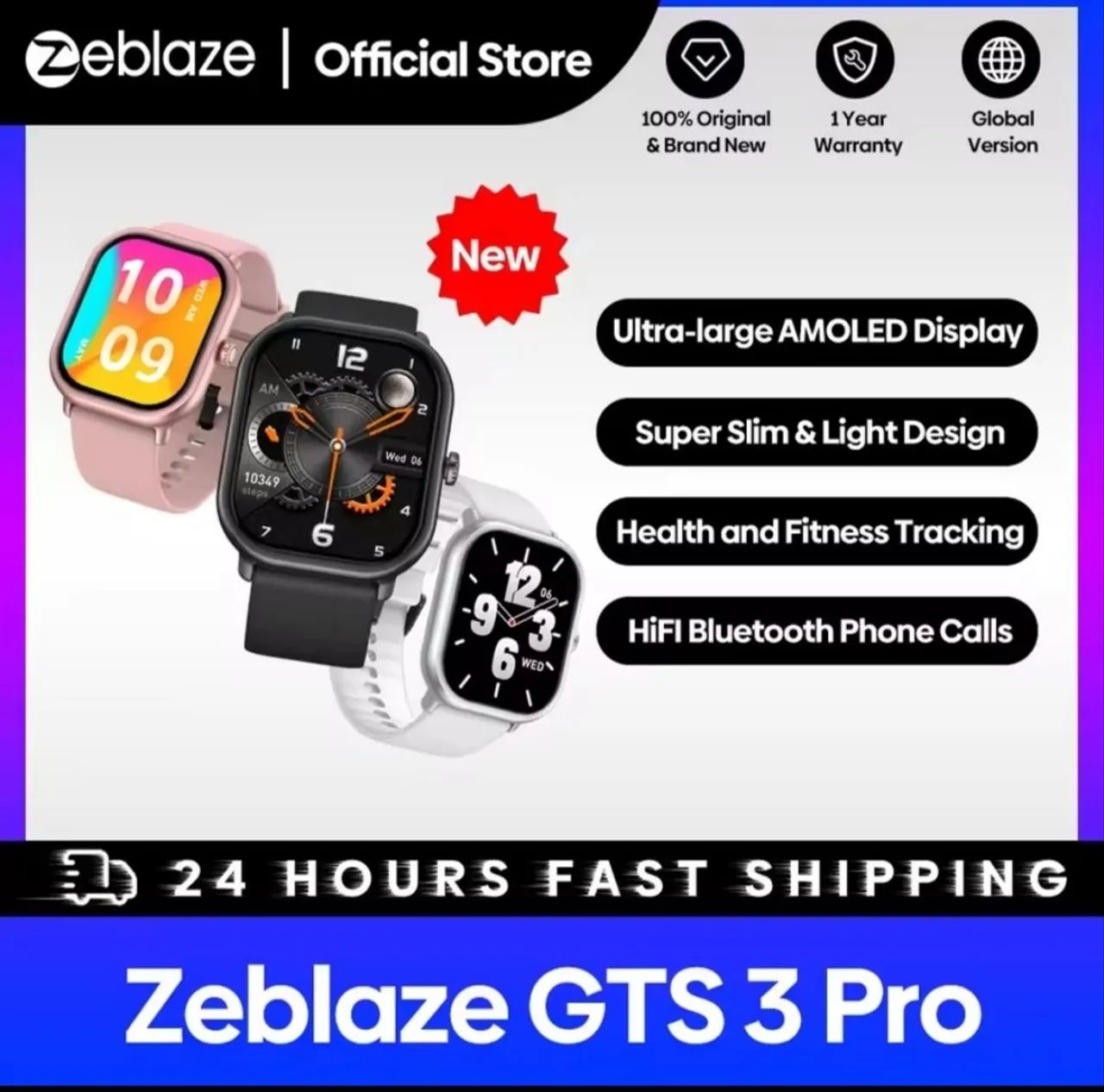 Relógio Zeblaze GTS 3 Pro