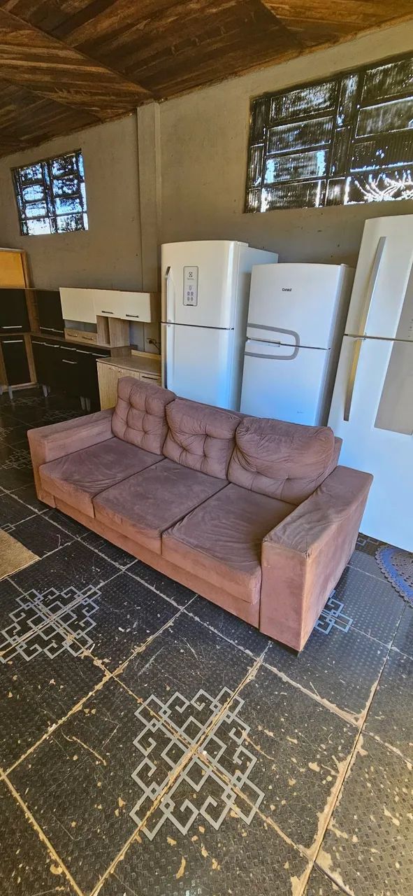 sofa 3 lugares retrátil usado ENTREGA GRÁTIS! - Foto 5
