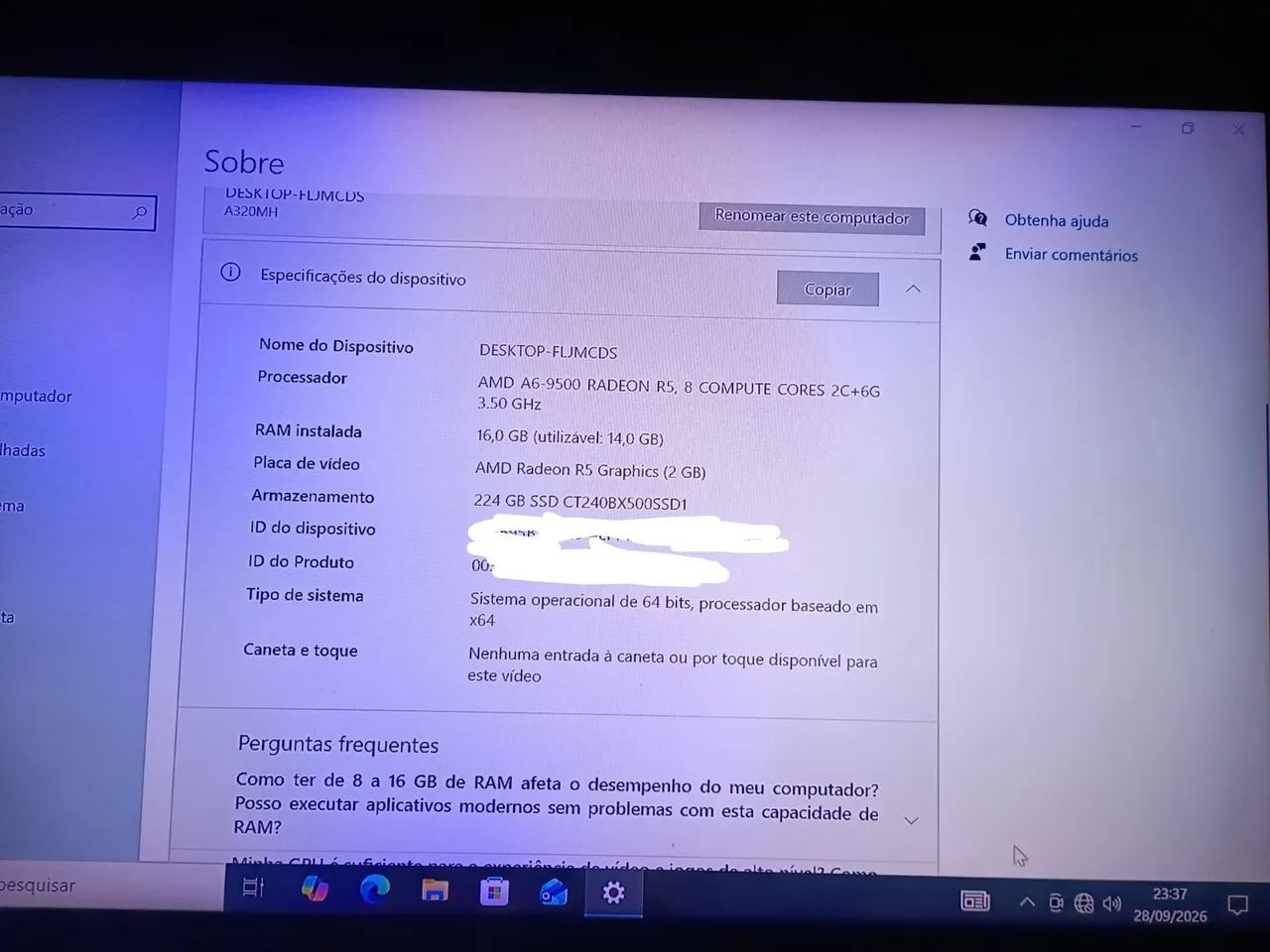 Computador 16GB de RAM, com teclado e mouse AMD - Foto 2