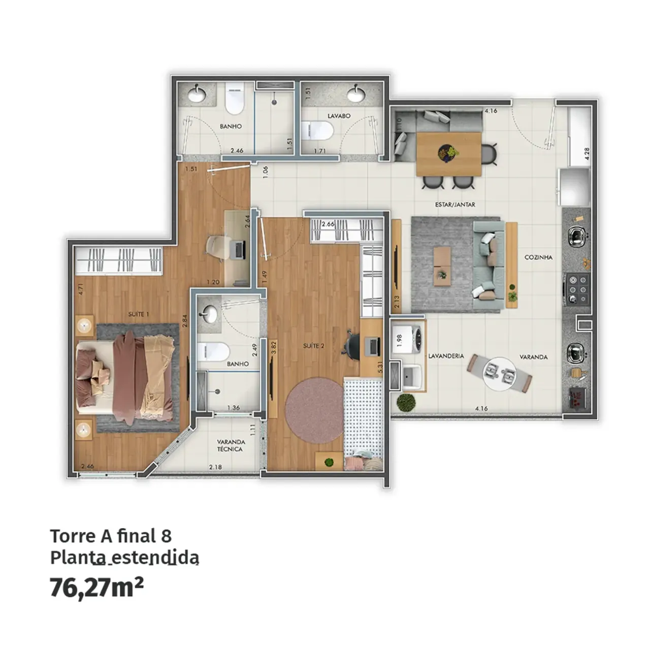 PLANTA 76m²